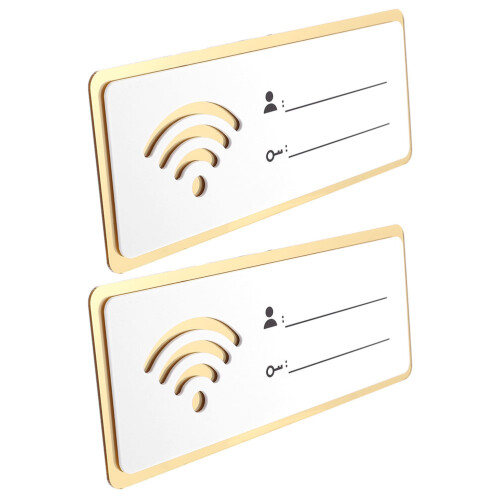 Raindrops 2St Acryl Wifi Wachtwoord Teken Voor Openbare Ruimtes