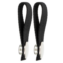 Hockey Riemen Zwart Polyester Enkele Snap 2 Stuks
