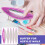 5 Stuks Nagelbuffer Met Handvat, Poolsleer, Waxborstel, 10