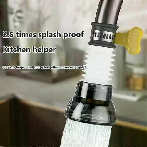 (H) Kitchen Faucet Tap Extender 360 Adjustable Flexible Water Filter Outlet Head Splash-Proof Water Saving Sprayer Filter Diffuser