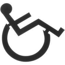 Unisex Rolstoel Toiletbordje Roestvrijstaal Deurlabel
