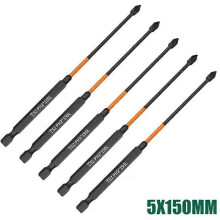 (SET 26) 6pcs PH2 Screwdriver Set Magnetic Batch Head Impact Strong Cross High Hardness 25/50/65/70/90/150mm Anti Non-slip WaterProof