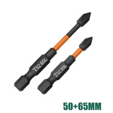 (SET 2) 6pcs PH2 Screwdriver Set Magnetic Batch Head Impact Strong Cross High Hardness 25/50/65/70/90/150mm Anti Non-slip WaterProof
