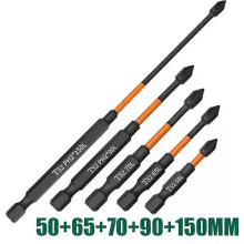 (SET 21) 6pcs PH2 Screwdriver Set Magnetic Batch Head Impact Strong Cross High Hardness 25/50/65/70/90/150mm Anti Non-slip WaterProof