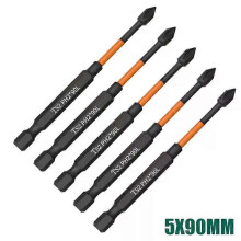(SET 25) 6pcs PH2 Screwdriver Set Magnetic Batch Head Impact Strong Cross High Hardness 25/50/65/70/90/150mm Anti Non-slip WaterProof