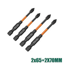 (SET 15) 6pcs PH2 Screwdriver Set Magnetic Batch Head Impact Strong Cross High Hardness 25/50/65/70/90/150mm Anti Non-slip WaterProof