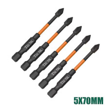(SET 24) 6pcs PH2 Screwdriver Set Magnetic Batch Head Impact Strong Cross High Hardness 25/50/65/70/90/150mm Anti Non-slip WaterProof