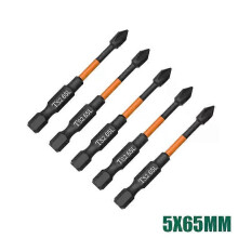 (SET 23) 6pcs PH2 Screwdriver Set Magnetic Batch Head Impact Strong Cross High Hardness 25/50/65/70/90/150mm Anti Non-slip WaterProof
