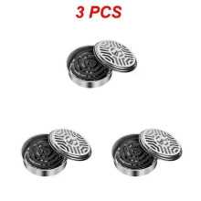 (3PCS) Mosquito Coils Holder Stainless Steel Mosquito Coil Box With Cover Round Mosquito Coil Tray Easy To Clean Anti-Mosquito Supplies