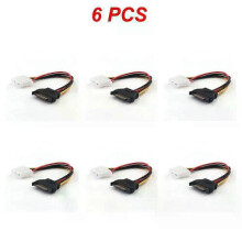 (6pcs, A) 15-Pin Sata Male To Molex Ide 4-Pin Female Adapter Extension Power Cord For Computer Optical Drive Connection Power Cord