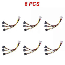 (6pcs, C) 15-Pin Sata Male To Molex Ide 4-Pin Female Adapter Extension Power Cord For Computer Optical Drive Connection Power Cord