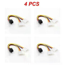 (4pcs, F) 15-Pin Sata Male To Molex Ide 4-Pin Female Adapter Extension Power Cord For Computer Optical Drive Connection Power Cord