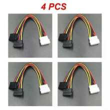(4pcs, D) 15-Pin Sata Male To Molex Ide 4-Pin Female Adapter Extension Power Cord For Computer Optical Drive Connection Power Cord