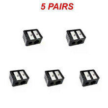 (black, 5PCS) 1-12PCS Double Holes Precision Lipstick Cosmetic Pencil Sharpener For Eyebrow Lip Liner Eyeliner Pencil Gift School Suppli