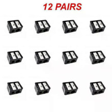 (black, 12PCS) 1-12PCS Double Holes Precision Lipstick Cosmetic Pencil Sharpener For Eyebrow Lip Liner Eyeliner Pencil Gift School Suppli
