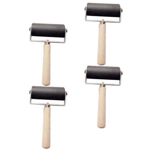 Raindrops Blockdruck-Rolle Kunststoff 4er Set
