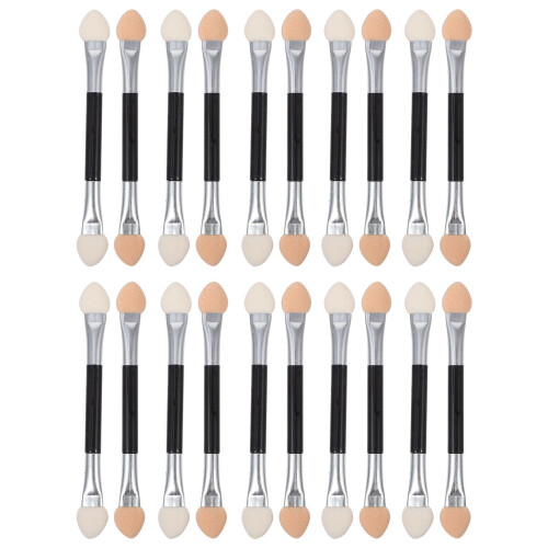 20Stück Lidschattenpinsel Set Doppelseitiges Schwämmchen Applikator
