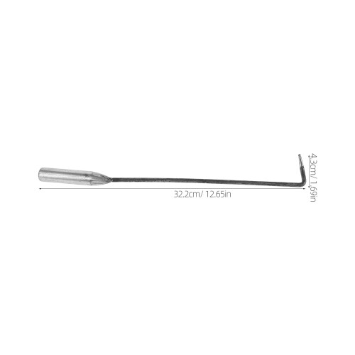Stove Fire Hook Bbq Fire Hook Oven Fire Hook 32,20x4,30x1,80 Cm Silber 1