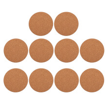 30 Pcs Round Cork Coasters Waterproof Heat Insulation