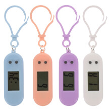 24 Pcs Keychain Pocket Watch Electronic Clip-On Clock For Kids Mixed Color