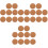 30 Pcs Round Cork Coasters Waterproof Heat Insulation 3