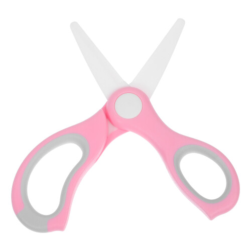 Ciseaux Bébé Multi-Usages Céramique Rose Portable