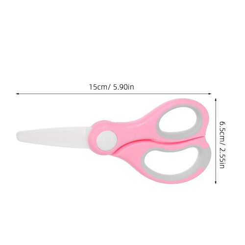 Ciseaux Bébé Multi-Usages Céramique Rose Portable 2