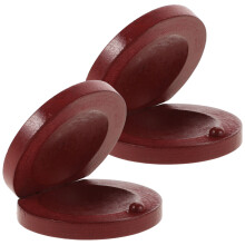 Children Percussie-instrumenten Kastagnetten Donkerrood Hout 2 Stuks