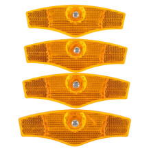 4Pcs Bike Reflectors for Wheels Yellow Plastic Spoke Reflectors Safety