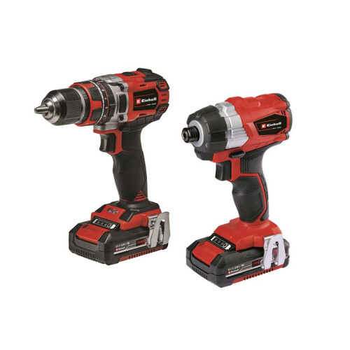 Einhell Cordless Combi Drill and Impact Driver Brushless Set Inc Battery Charger