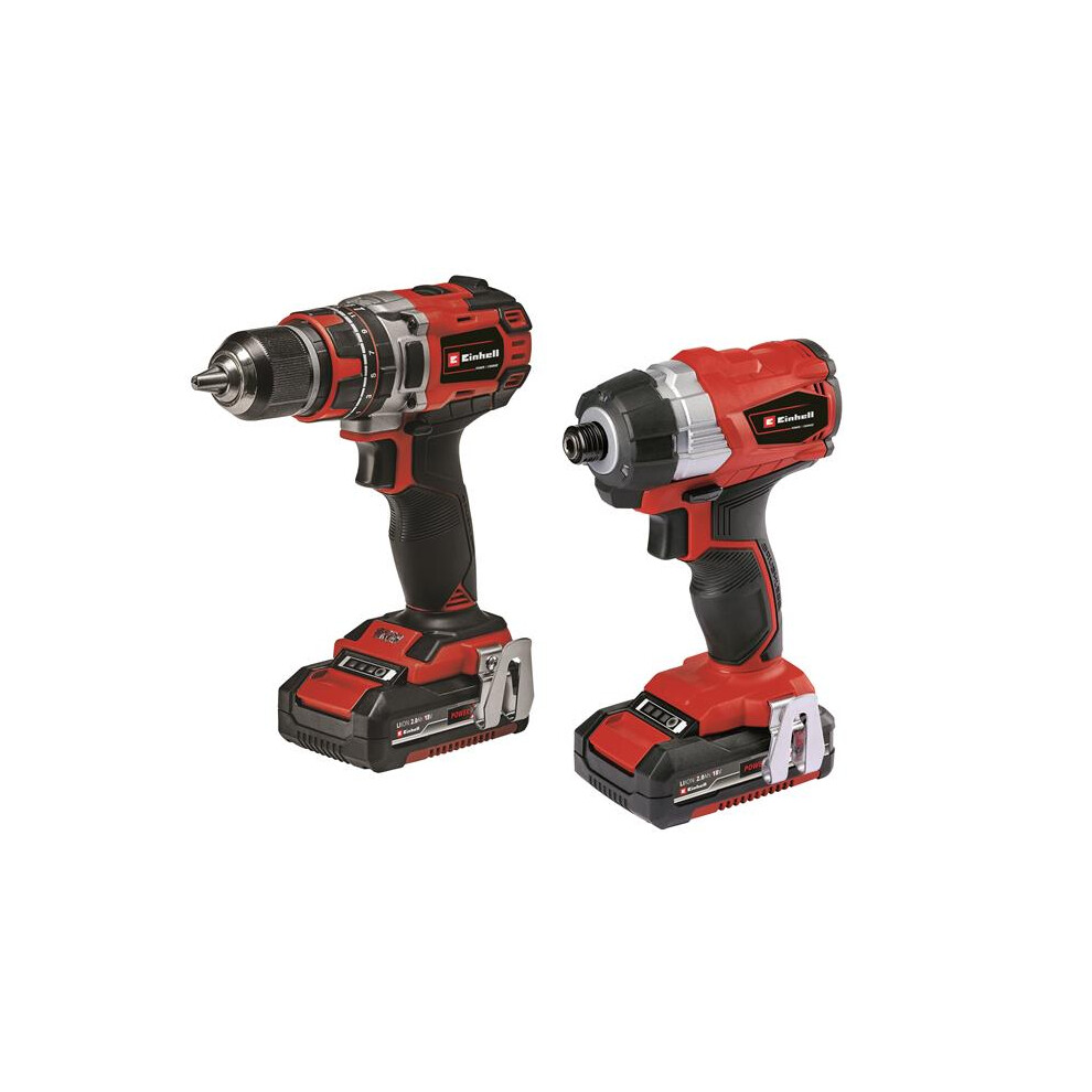 Einhell Cordless Combi Drill And Impact Driver Brushless Set Inc Battery Charger