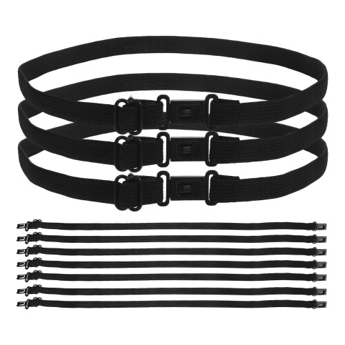 Necktie Lengteversteller Polyester Zwart 10 Set