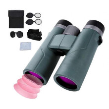 (Green) Powerful Binoculars Military HD 8x42 10x42 Binoculars Telescope Eyepiece Cups Waterproof Nitrogen Zoom Optics for Hunting