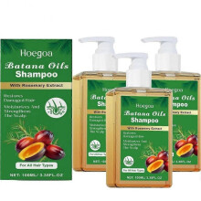 (3pcs)Batana Hair Growth Shampoo Anti Loss Restore Damaged Split Hair Nourishing Oil Control Deep Cleansing Hair Regenerating Shampoo