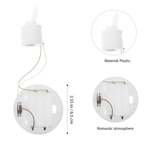 3Pièces Mèches Bougie En Durables Pour Lampe LED DIY 2