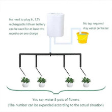 (4 Heads) 2/4/8/12/16 Pumps Self-Watering Kits Automatic Timer Waterers Drip Irrigation Indoor Home Garden Plant Watering Device