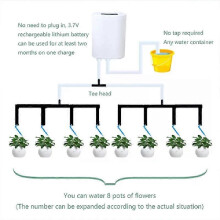 (6 Heads) 2/4/8/12/16 Pumps Self-Watering Kits Automatic Timer Waterers Drip Irrigation Indoor Home Garden Plant Watering Device