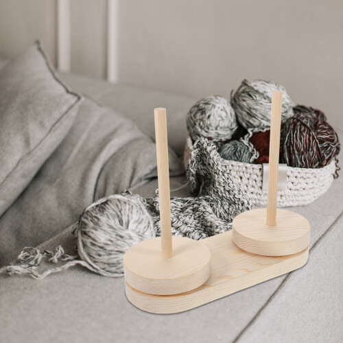 Yarn Hanger Holzgarnhalter Beige 1 2