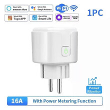 (C2) AUBESS WiFi Socket Tuya EU Smart Plug 16A / 20A Power Monitor SmartLife Voice Remote Control Work With Alexa Google Home Alice