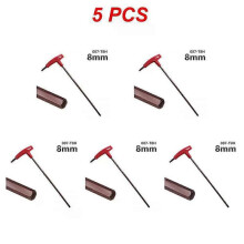 (8mm, 5pcs) Extra Long Type Hex Keys Set 3/4/5/6/8mm Allen Keys Hand Tool Hexagon Set T Handle Flat Wrench Repair Tools Keys For Repair Car