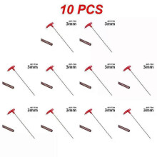 (3mm, 10pcs) Extra Long Type Hex Keys Set 3/4/5/6/8mm Allen Keys Hand Tool Hexagon Set T Handle Flat Wrench Repair Tools Keys For Repair Car