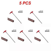 (6mm, 5pcs) Extra Long Type Hex Keys Set 3/4/5/6/8mm Allen Keys Hand Tool Hexagon Set T Handle Flat Wrench Repair Tools Keys For Repair Car