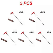 (4mm, 5pcs) Extra Long Type Hex Keys Set 3/4/5/6/8mm Allen Keys Hand Tool Hexagon Set T Handle Flat Wrench Repair Tools Keys For Repair Car
