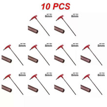 (8mm, 10pcs) Extra Long Type Hex Keys Set 3/4/5/6/8mm Allen Keys Hand Tool Hexagon Set T Handle Flat Wrench Repair Tools Keys For Repair Car