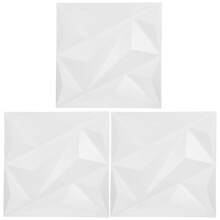 3Stk Weiße 3D Wandpaneele PVC Für Wohnzimmer Büro Hoteldekoration