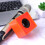 1Pack Mikrofon Logo Display Orange ABS 5
