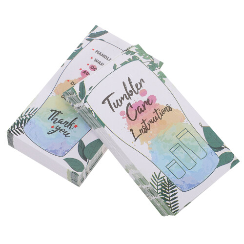 50Stk Glas Cup Guide Tags Trinkbecher Pflegehinweise Karten