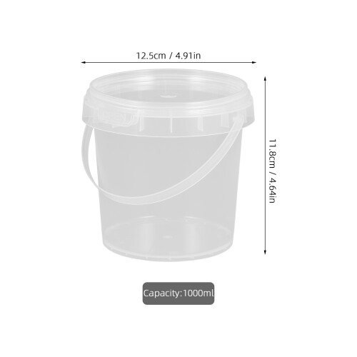 6St 1000Ml Getränkeimer Mit Deckel Und Griff 1
