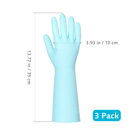 Washing Up Gloves Rubber Cleaning Hand Protective Golves Waterproof 1