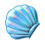 Folding Doppelseitiger Shell Spiegel Pu Tragbarer Hologramm Blau 1